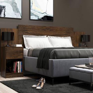 Imagem de Cabeceira de  Casal Sublime 2 Gavetas 2 Nichos Cacau