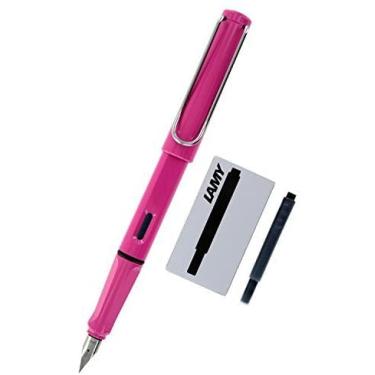 Imagem de Lamy Safari Caneta-tinteiro + 5 cartuchos de tinta preta..., rosa