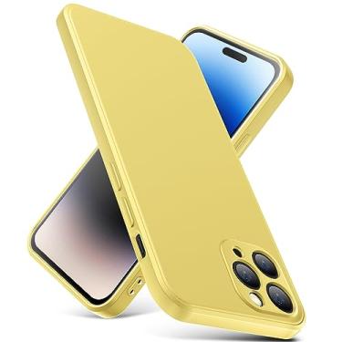 Imagem de YSLBWLE Capa para iPhone 11 Pro Max, capa fina de silicone líquido, à prova de choque, capa fina para iPhone 11 Pro Max, capa protetora de câmera de corpo inteiro - amarela 2-IP11pm-10