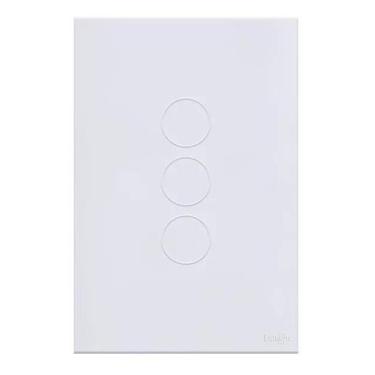 Imagem de Interruptor Touch 3 Teclas Caixa 4X2 Branco - Lumenx