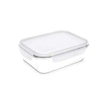 Imagem de Pote Retangular Hermético Lock&Stock 640 Ml, Brinox, 17,6x13,2x6,4 cm