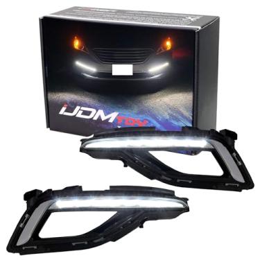 Imagem de Luzes de corrida iJDMTOY Xenon brancas de LED diurno compatíveis com Hyundai Sonata SE, moldura DRL estilo OEM