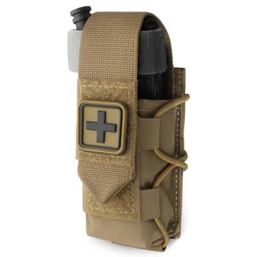Imagem de WYNEX Suporte de torniquete MOLLE, suporte IFAK TQ, estojo tático médico TQ, kit de primeiros socorros, patch/clipe malicioso/cordão elástico