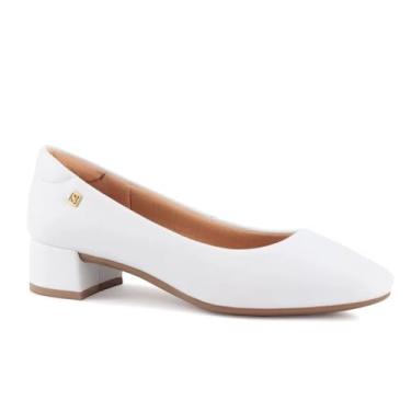 Imagem de Sapato Scarpin Feminino Salto Baixo Conforto Santinelli 1540-001 (Branco, BR, Adulto, Numérico, 35)