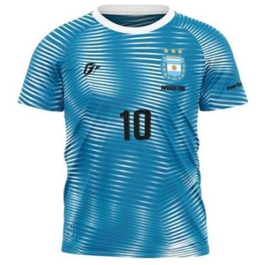 Imagem de Camiseta Filtro UV Infantil Argentina Azul Retrô-Masculino