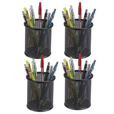 Imagem de Porta Lapis Aramado Kit 4 Unidades Organizador Mesa de Trabalho Caneta Treco Bancada Escritorio Home Office Escrivaninha Multiuso