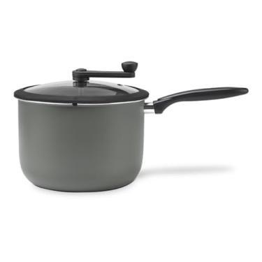 Imagem de Brinox - Pipoqueira Ceramic Life Pic Poc Ø22 5,5L Tampa com Vidro Temperado - Cinza/Camurça