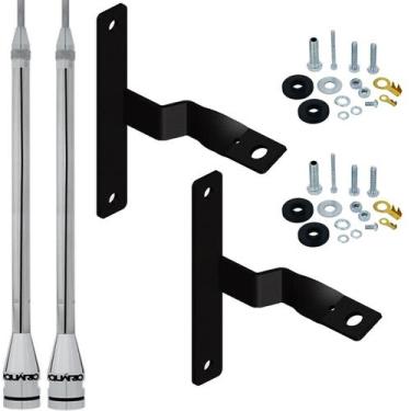 Imagem de 2 Antena Móvel PX Marinox 2,70 Metros Alongador Inox 60cm Pl-2003  Sup