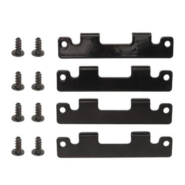 Imagem de Placas de Dobradiça Porta Traseira, Placas de Dobradiça Porta Traseira, Conjunto de Parafusos e Dobradiça de Metal Resistente para Rinoceronte 450 Yxr450f 2006 a 2009 Preto