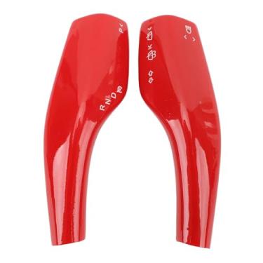 Imagem de 1 par Capa de Alavanca de Direção Capa de Mudança de Engrenagem à Prova de Deformação Decorativa Capa Protetora Alavanca de Mudança de Engrenagem para Veículo (vermelho)