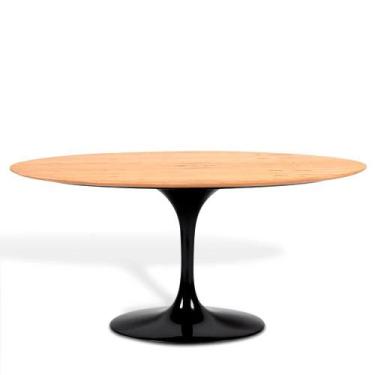 Imagem de Mesa Saarinen Oval Freijó 180x100cm - Base Preta - mgsaarinen