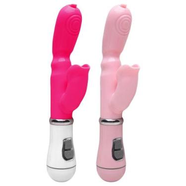 Imagem de Vibrador ponto g com estimulador de clitóris com 12 níveis de vibração