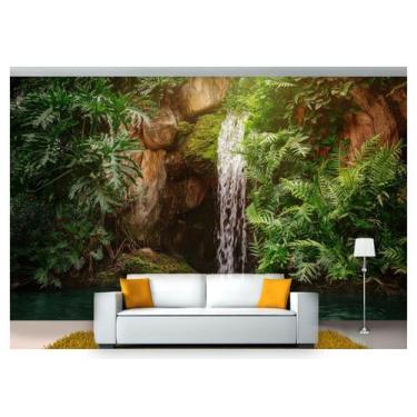 Imagem de Papel De Parede Cachoeira Natureza Mata 3D 6M² Nch146 - Você Decora