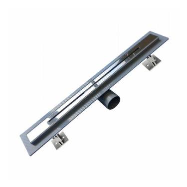 Imagem de Ralo Sifonado em ABS Retangular Sline 3,23x50cm em Aço Inox 304 Odem