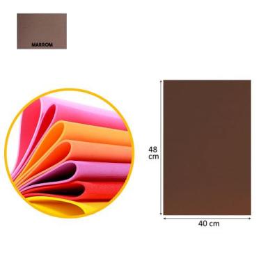 Imagem de KIT 10 CARTOLINA DE EVA 40X48CM Marrom - EVAMAIS