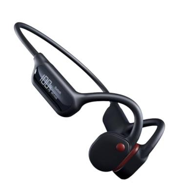 Imagem de Bluetooth5.3 Fones de ouvido sem fio IPX8 Waterproof Headset 32GB MP3 Player Natação Ear-gancho com exibição de energia de microfone (preto)