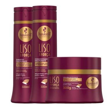 Imagem de Kit Haskell Liso com Força Shampoo 300ML 1 Condicionador 300ML 1 Masca