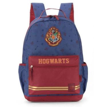 Imagem de Mochila Escolar Harry Potter Notebook Azul Hogwarts Original, Azul
