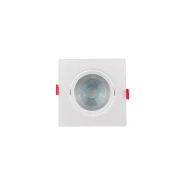 Imagem de Kit 10 Spot LED Quadrado Direcionável Branco 7W 3500K Bivolt - Aaa Top