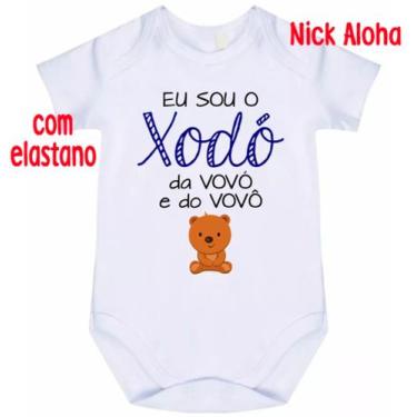 Imagem de body bebê eu sou o xodó da vovó e do vovô cód 2873 - nick aloha, Branc