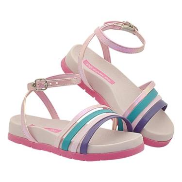 Imagem de Sandália Infantil Papete Menina Birken Confortável Moda Verão (Multicolor, BR, Criança de 4 a 8 anos, Numérico, 28)