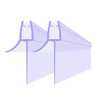 Imagem de Cozylkx 2 peças de fita de vedação inferior de porta de vidro sem moldura para vidro de 1,5 cm, 69,8 cm de comprimento, varredura de banheiro para chuveiro