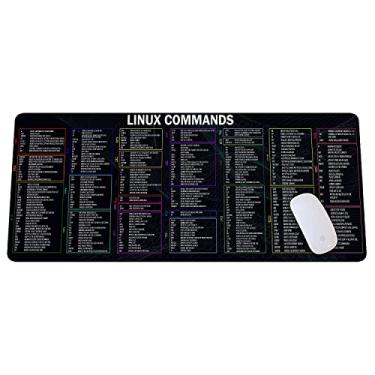 Imagem de Linux Commands Long Linux Cheat Sheet Mouse Mat para engenheiros de software, hackers e programadores, software, acessórios de computador, mouse pad, tapete para laptop QDH