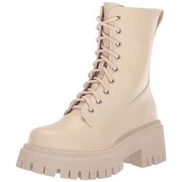 Imagem de Madden Girl Bota feminina Kknight Combat, PU amêndoa, 8.5