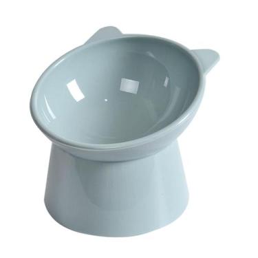 Imagem de Comedouro Elevado Ergonômico Gatos Com Inclinação - CINZA - other