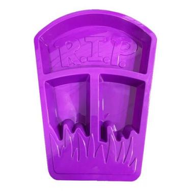 Imagem de Petisqueira de Plástico Lápide RIP Halloween - Extra Festas, LILAS