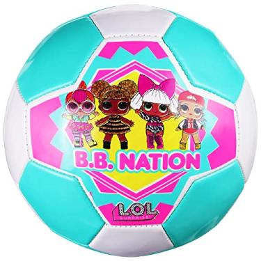 Imagem de LOL Surprise! Bola de futebol tamanho 3, BB Nation oficialmente licenciado futbol para jogadores de futebol meninos e meninas, multi