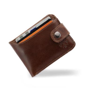 Imagem de Carteira Masculina Grande Porta Documento em Couro Completa Com Fecho 
