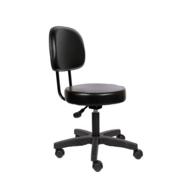 Imagem de Cadeira mocho com encosto secretaria com L duplo  com regulagem de alt