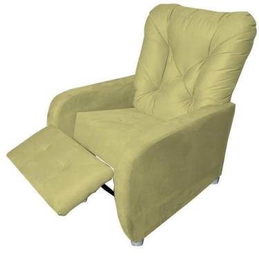 Imagem de  Poltrona Reclinavel Amamentação Quarto Sala Paris  Amarelo  - Beatriz