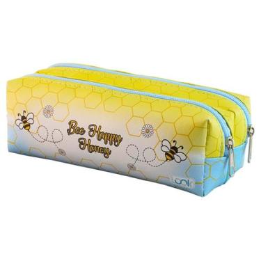 Imagem de Estojo Escolar Infantil Feminino Duplo 2 Divisórias Estampado - Look, 