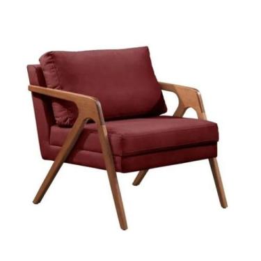 Imagem de Poltrona Decorativa Mona Luxo Madeira Maciça - PARISI