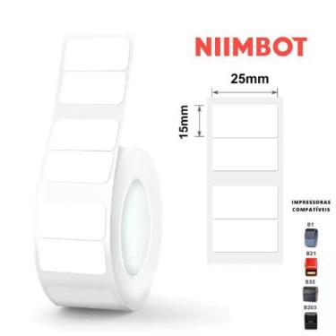 Imagem de 1 rolo etiqueta Adesiva 15x25mm/2 NIIMBOT B1 / B21 / B3S / B203, Branc