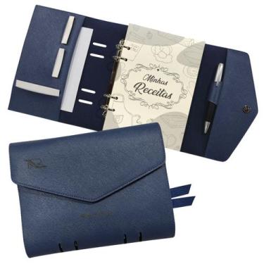Imagem de Agenda Minhas Receitas 171-R Raffai Couros, Azul Jeans