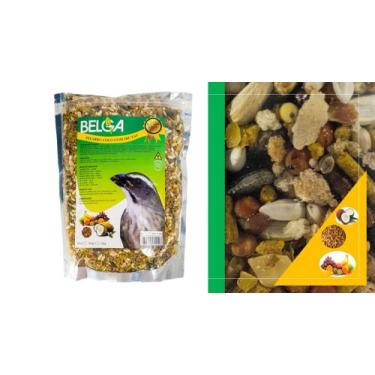 Imagem de Kit 2 Rações  Ração Pássaro Preto Sábia Melros Pixarro Coco c/Frutas 5