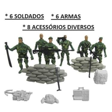 Imagem de Soldado brinquedo boneco soldadinho plastico miniatura exército guerra