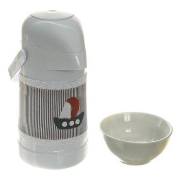 Imagem de Garrafa Térmica E Molhadeira Náutico Quarto Bebê Menino - Potinho de M