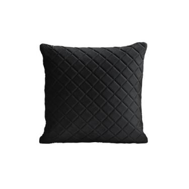Imagem de Almofada Tressê 40x40cm Veludo Preto - Nexta Casa