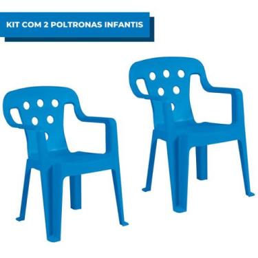 Imagem de Kit com 2 Poltroninhas Kids Mor, Azul