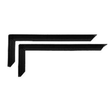 Imagem de Conjunto 2 Suportes Mão Francesa Reforçada 40 Cm na Cor Preta - Multi 