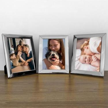 Imagem de Kit 3 Porta Retratos Foto 15x20 Prata - MultiArt