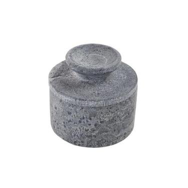 Imagem de Manteigueira Francesa Servir Decorar Pedra de Sabão 12cm - Industria S