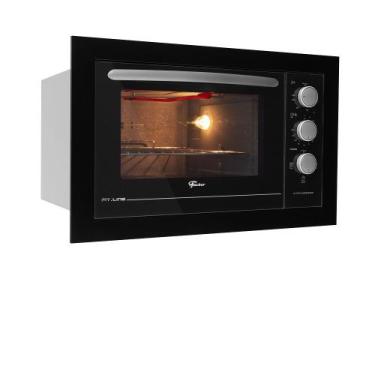 Imagem de Forno de Embutir Fischer 48 Litros Fit Line Preto  220 Volts, 220V
