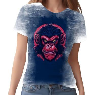 Imagem de Camiseta Camisa Babuino Macaco Gorila Face Animais Selva 1 - Enjoy Sho