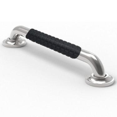 Imagem de Barra de Apoio 30cm Inox Suporte Antiderrapante Idoso Gestante Criança
