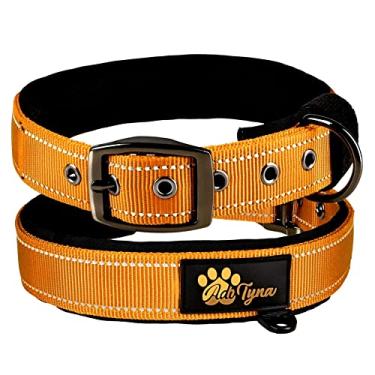 Imagem de Adityna - Coleira para cães extra pequenos – Coleira de cachorro laranja resistente para filhotes – Fios reflexivos e acolchoamento macio (extrapequeno, laranja)